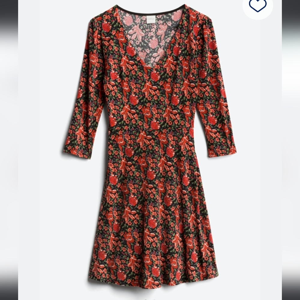 Kaileigh Shelby Knit Dress. Black print.
